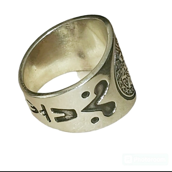 Authentic 925 Vintage Signed Mexico Sterling Silver Ring size 7 - Picture 3 of 6